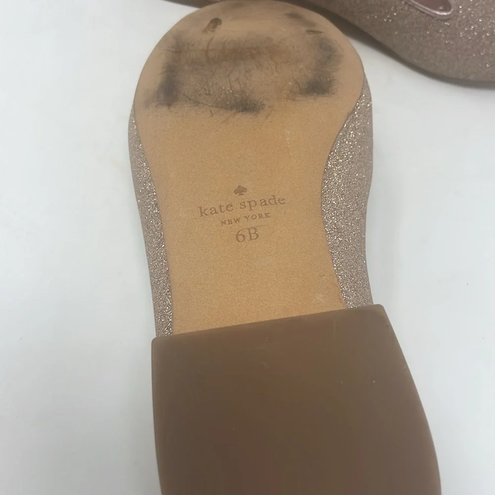Kate Spade Gold Glitter Loafers Size 6